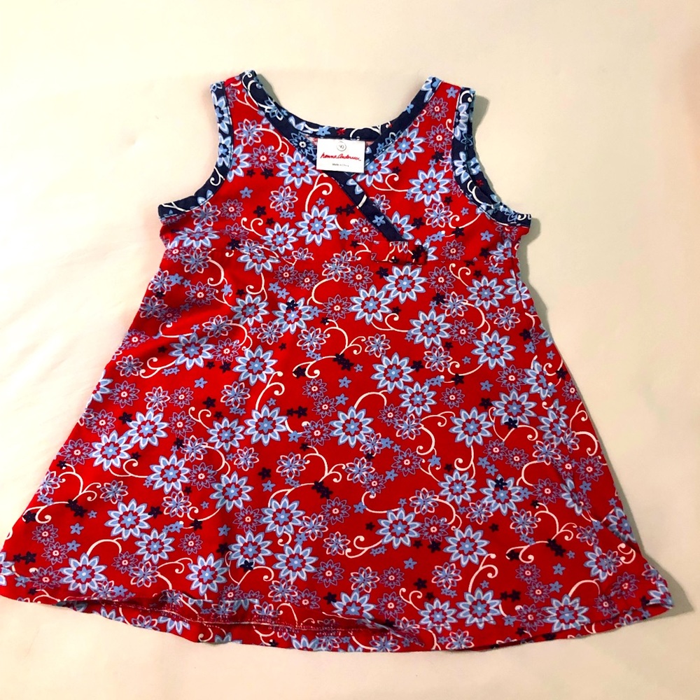 🇺🇸 Hanna Andersson Red, White, and Cute Summer Dress 🇺🇸